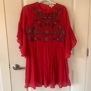 Boho embroidered dress